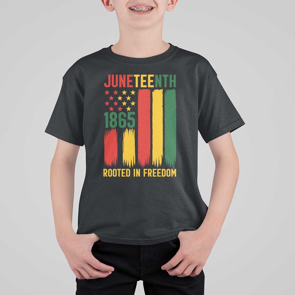 Juneteenth Rooted In Freedom 1865 T Shirt For Kid African American Pride