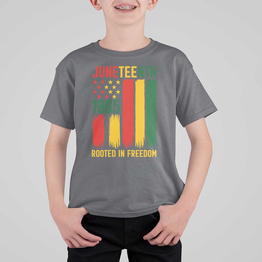 Juneteenth Rooted In Freedom 1865 T Shirt For Kid African American Pride