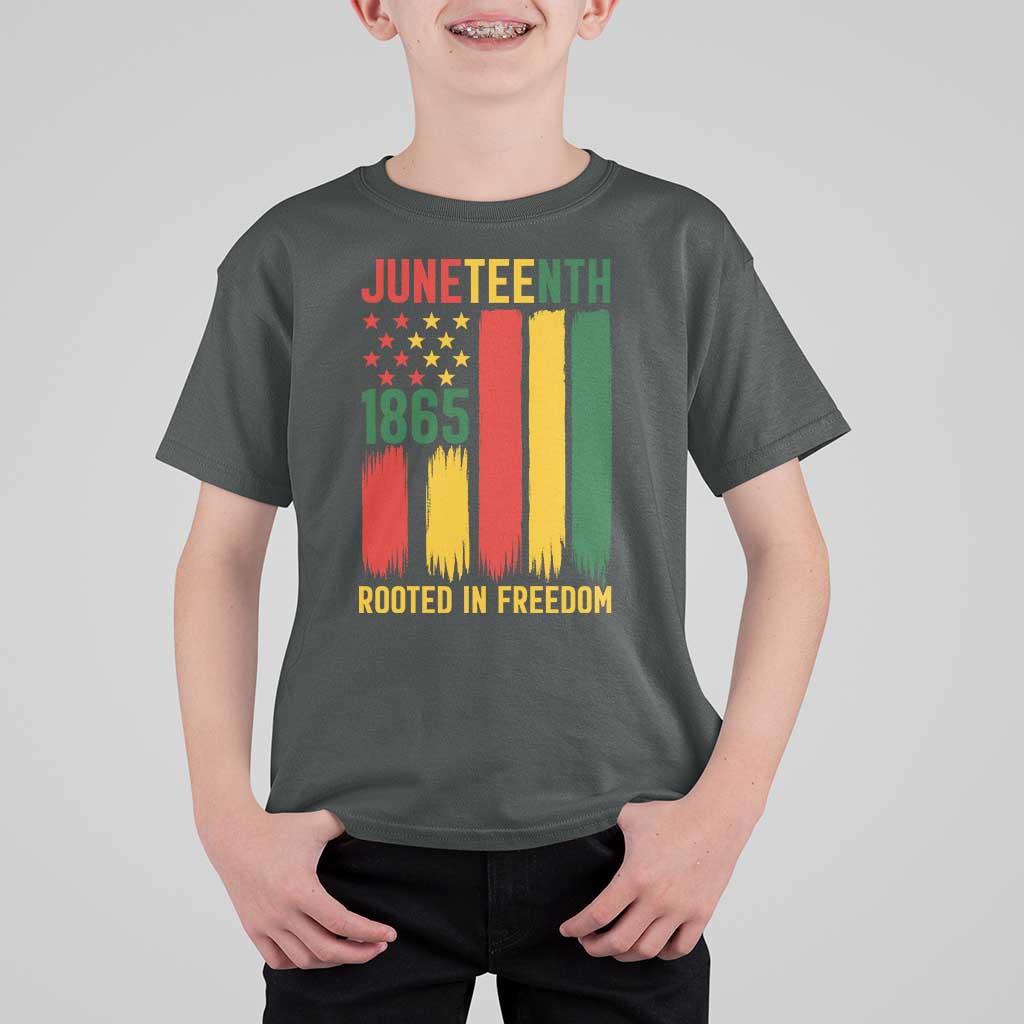 Juneteenth Rooted In Freedom 1865 T Shirt For Kid African American Pride