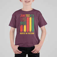 Juneteenth Rooted In Freedom 1865 T Shirt For Kid African American Pride
