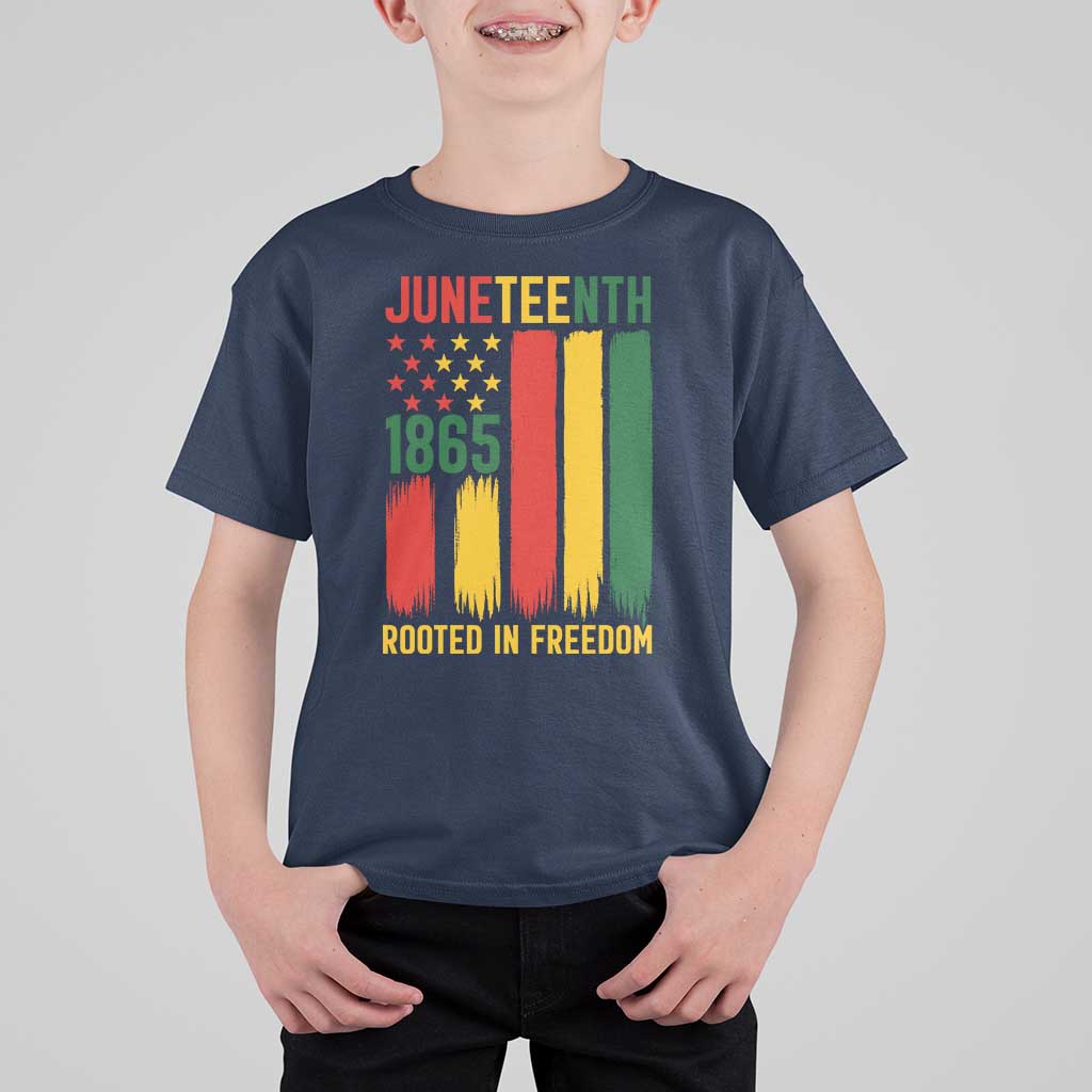 Juneteenth Rooted In Freedom 1865 T Shirt For Kid African American Pride