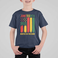 Juneteenth Rooted In Freedom 1865 T Shirt For Kid African American Pride