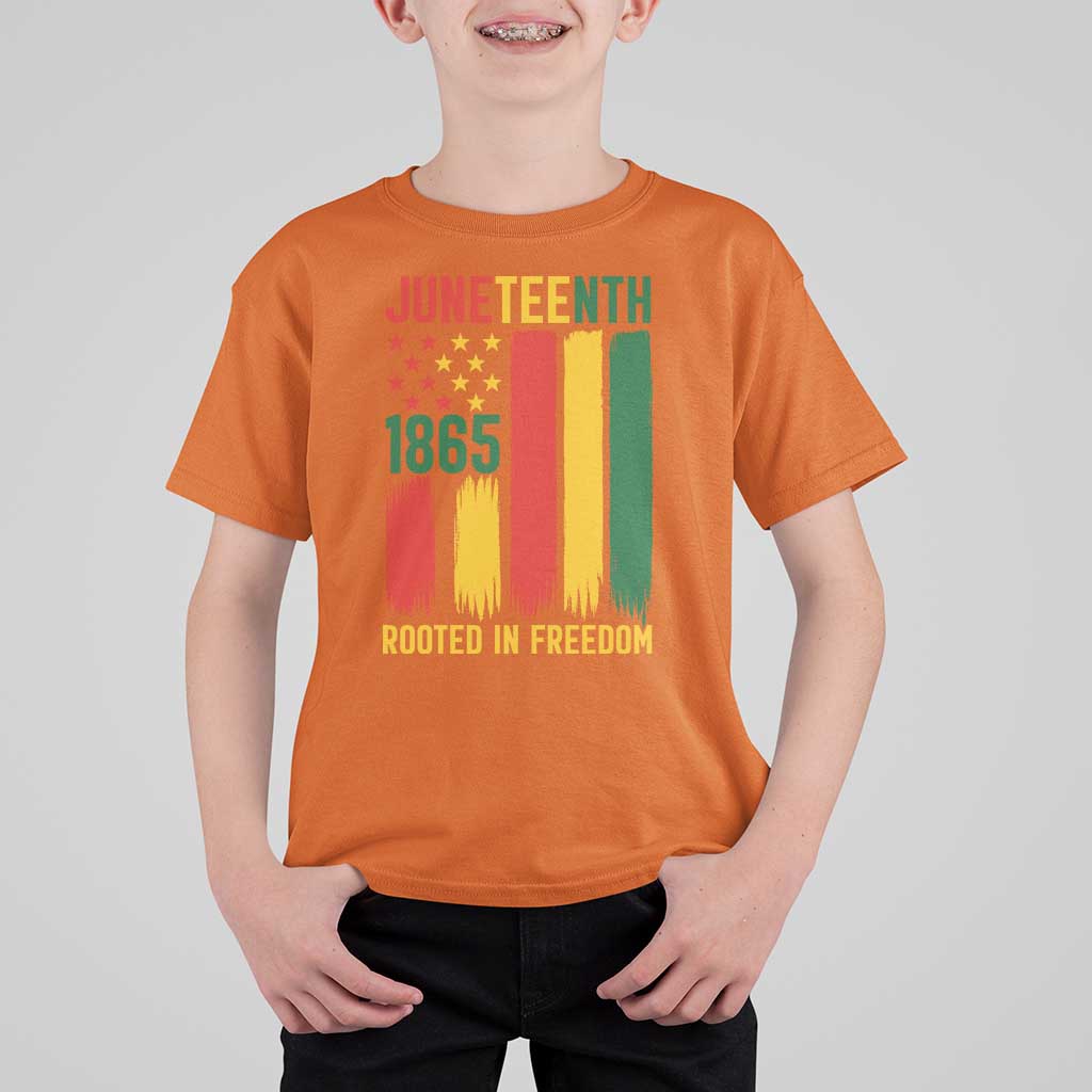 Juneteenth Rooted In Freedom 1865 T Shirt For Kid African American Pride