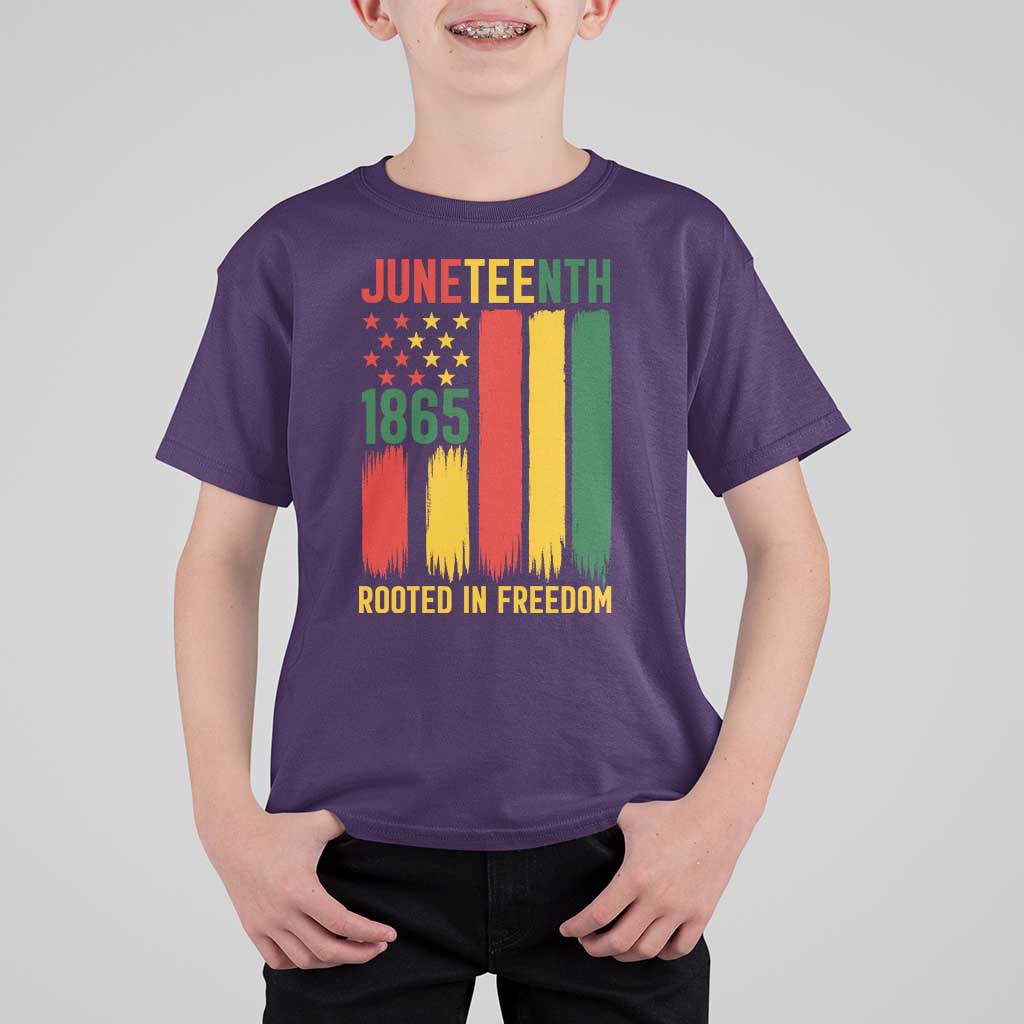 Juneteenth Rooted In Freedom 1865 T Shirt For Kid African American Pride