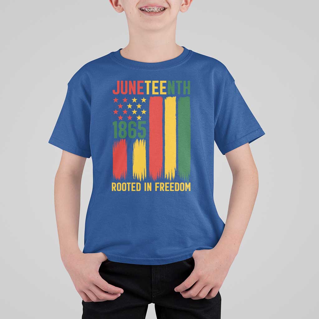 Juneteenth Rooted In Freedom 1865 T Shirt For Kid African American Pride