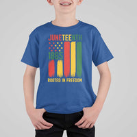 Juneteenth Rooted In Freedom 1865 T Shirt For Kid African American Pride
