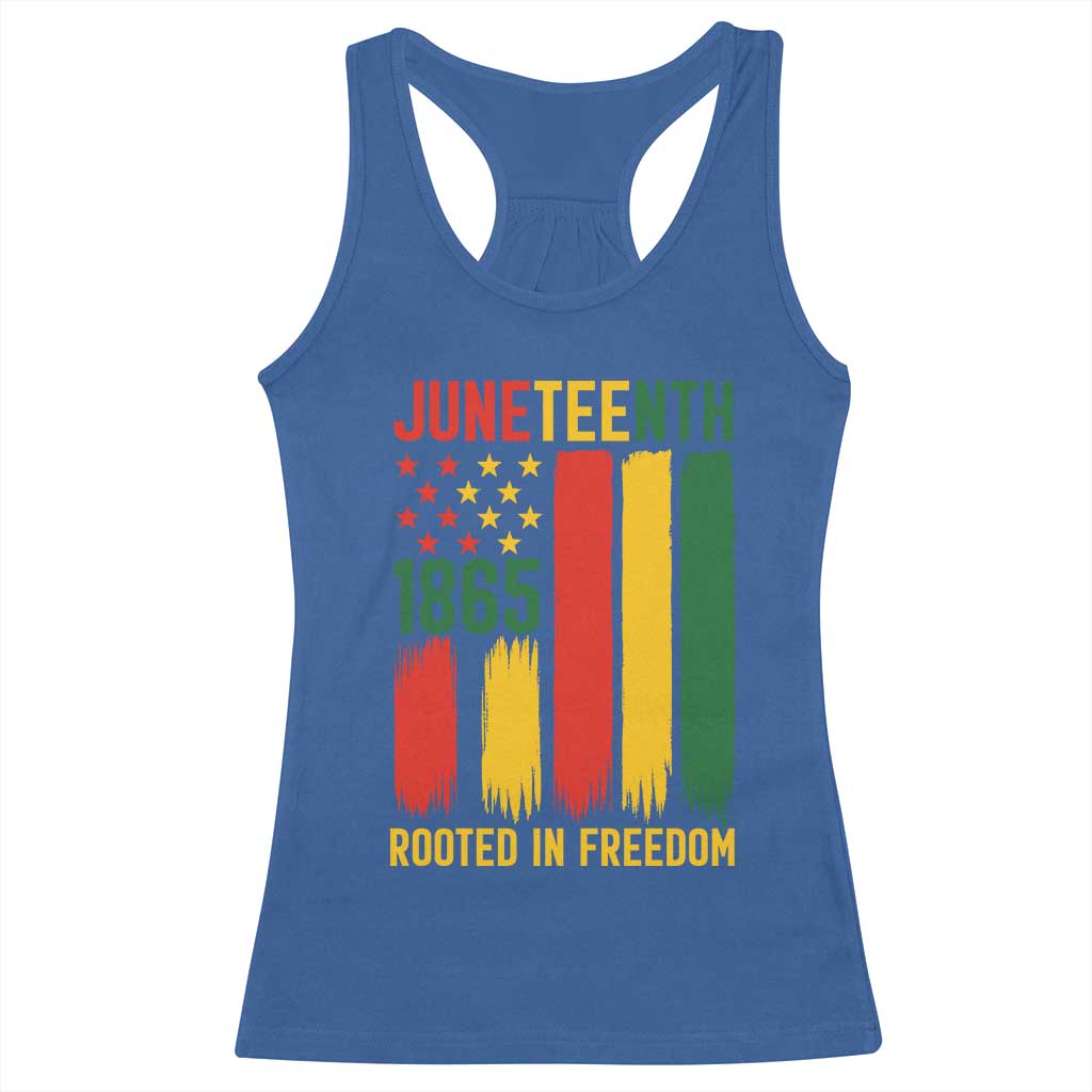 Juneteenth Rooted In Freedom 1865 Racerback Tank Top African American Pride