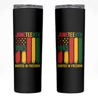 Juneteenth Rooted In Freedom 1865 Skinny Tumbler African American Pride