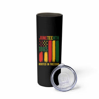 Juneteenth Rooted In Freedom 1865 Skinny Tumbler African American Pride