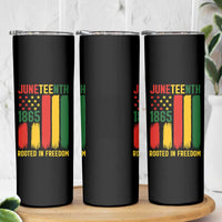 Juneteenth Rooted In Freedom 1865 Skinny Tumbler African American Pride