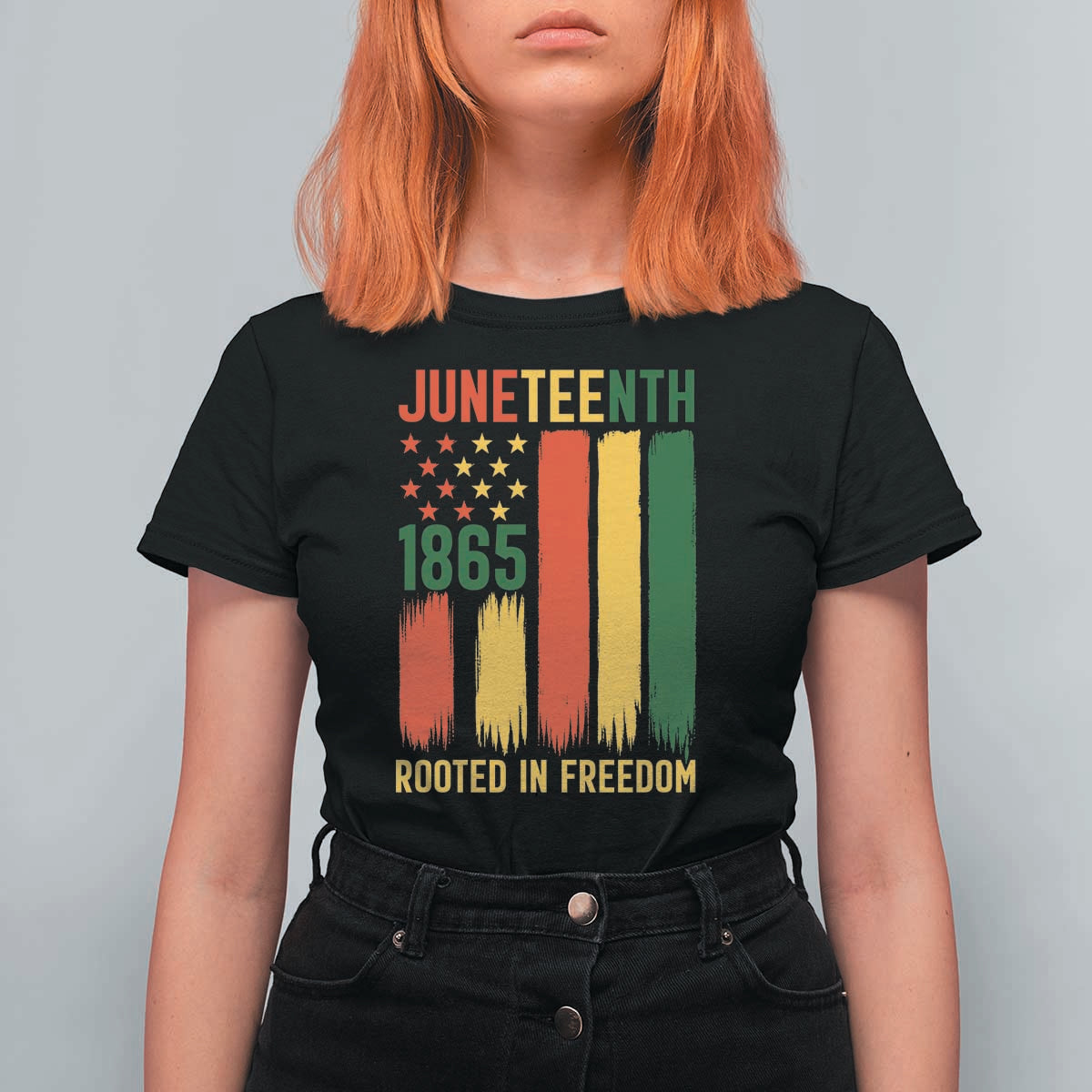 Juneteenth Rooted In Freedom 1865 T Shirt For Women African American Pride