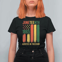 Juneteenth Rooted In Freedom 1865 T Shirt For Women African American Pride