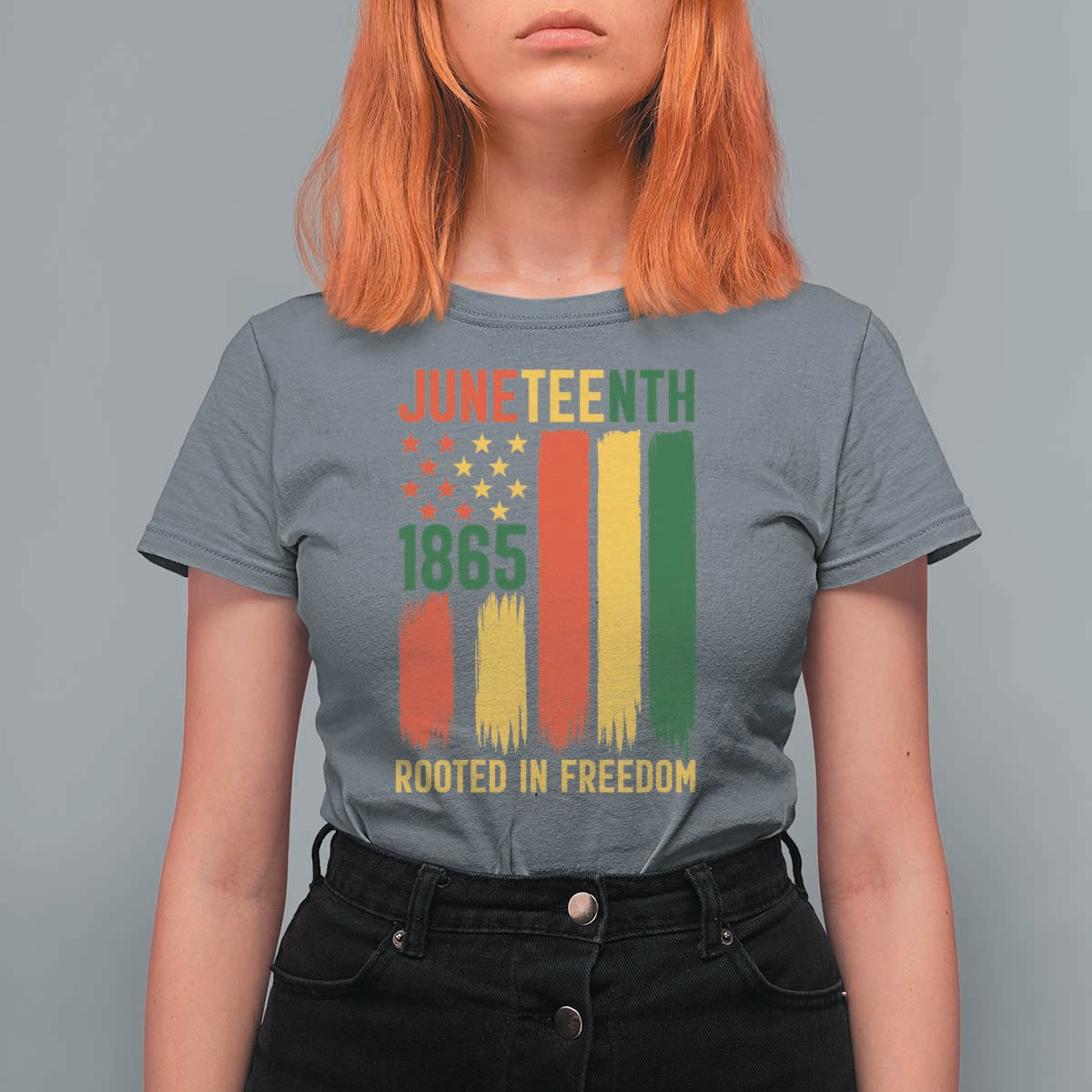 Juneteenth Rooted In Freedom 1865 T Shirt For Women African American Pride
