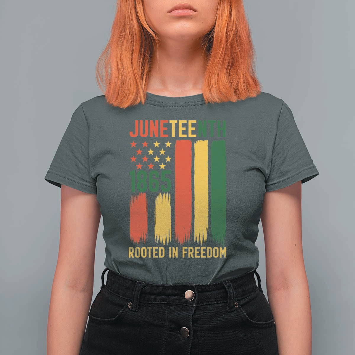 Juneteenth Rooted In Freedom 1865 T Shirt For Women African American Pride