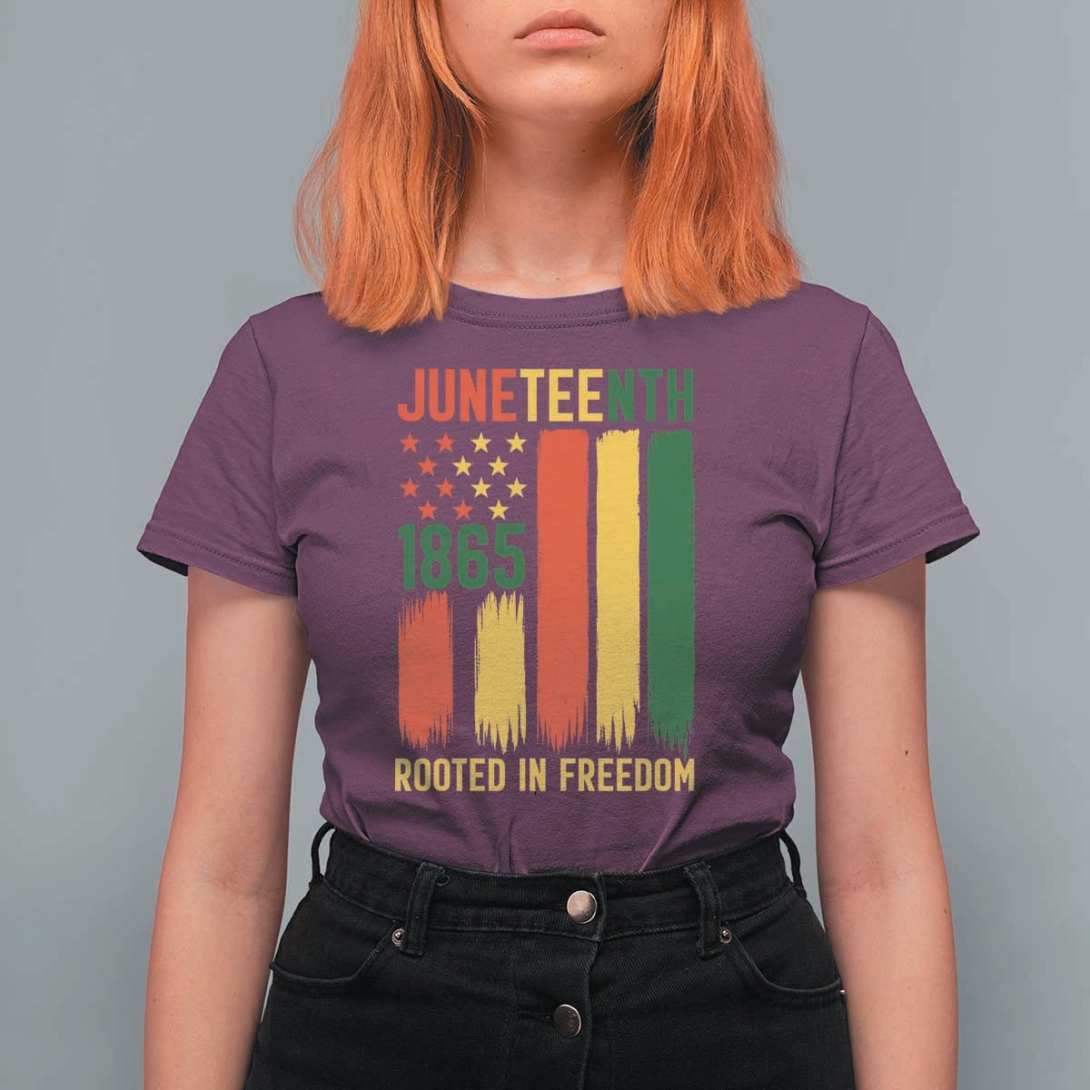 Juneteenth Rooted In Freedom 1865 T Shirt For Women African American Pride