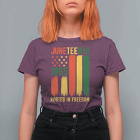 Juneteenth Rooted In Freedom 1865 T Shirt For Women African American Pride