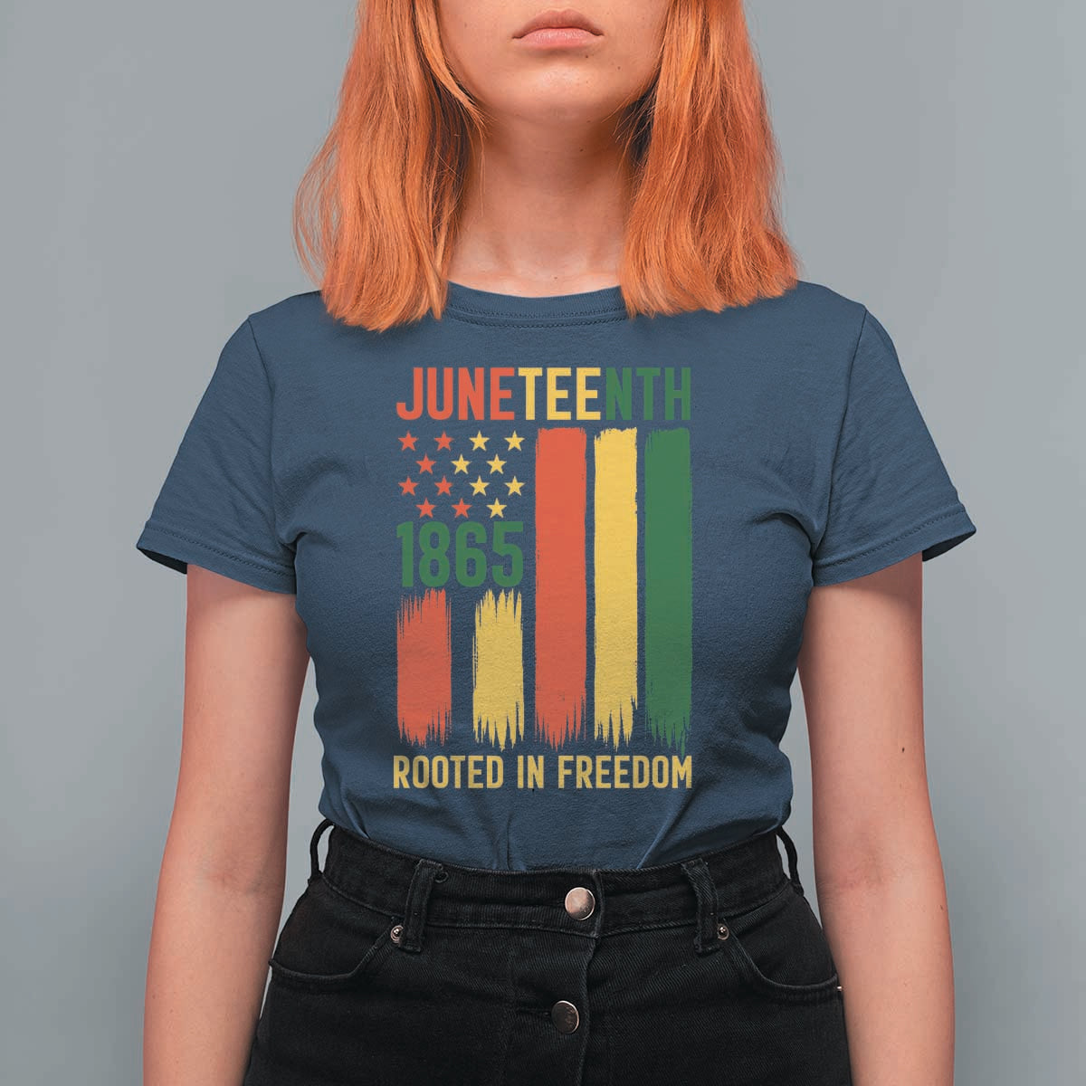 Juneteenth Rooted In Freedom 1865 T Shirt For Women African American Pride