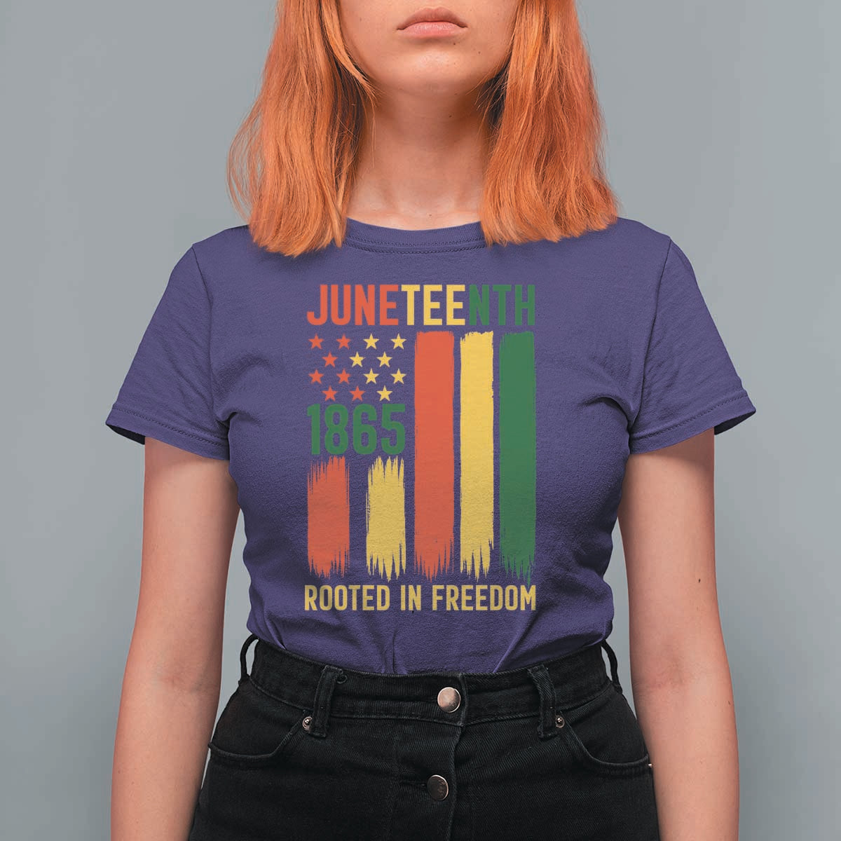 Juneteenth Rooted In Freedom 1865 T Shirt For Women African American Pride