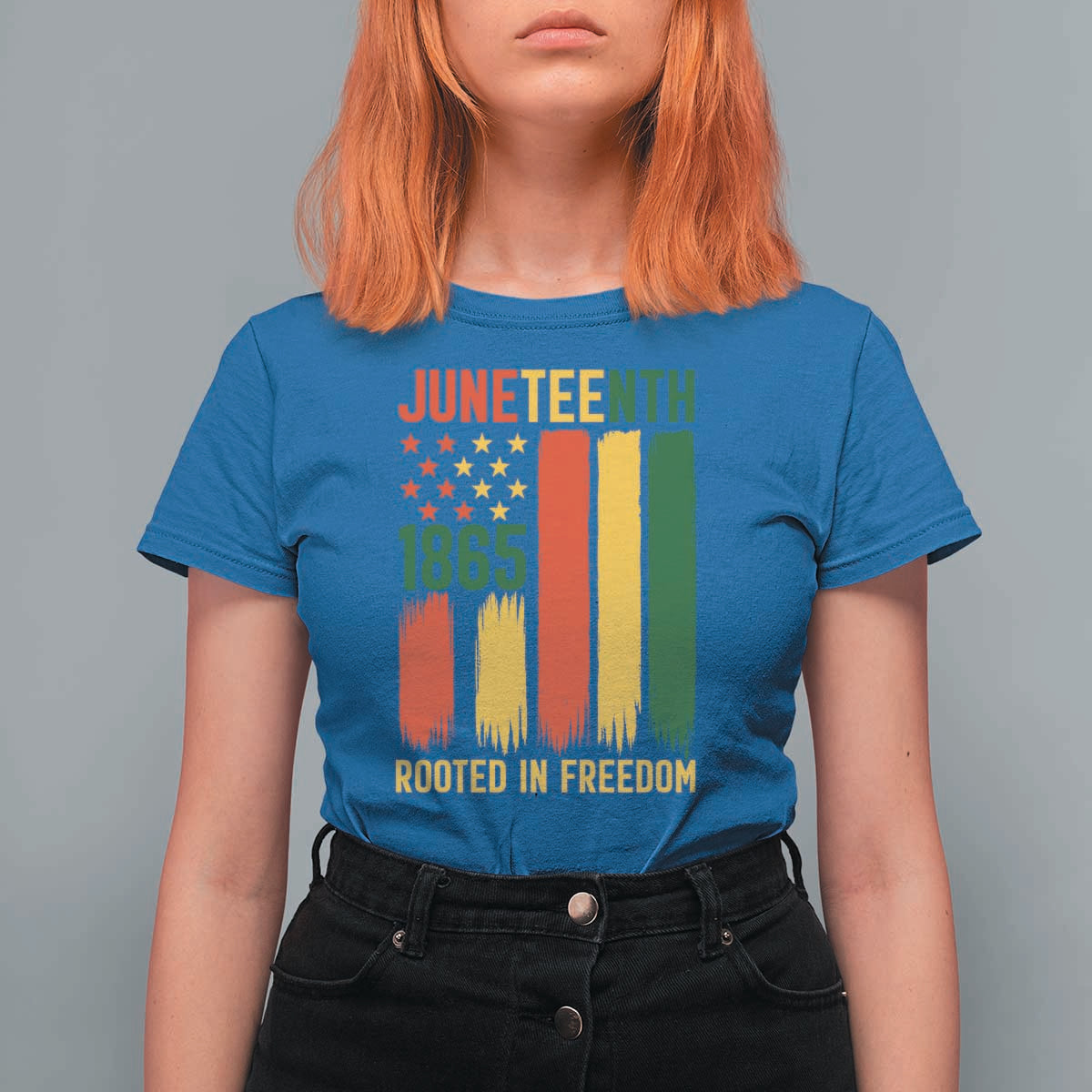 Juneteenth Rooted In Freedom 1865 T Shirt For Women African American Pride