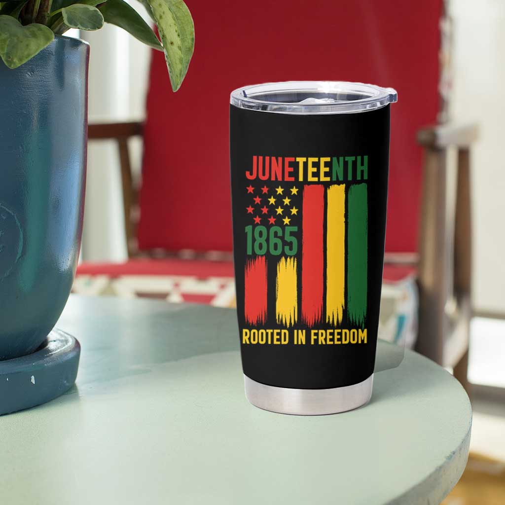 Juneteenth Rooted In Freedom 1865 Tumbler Cup African American Pride