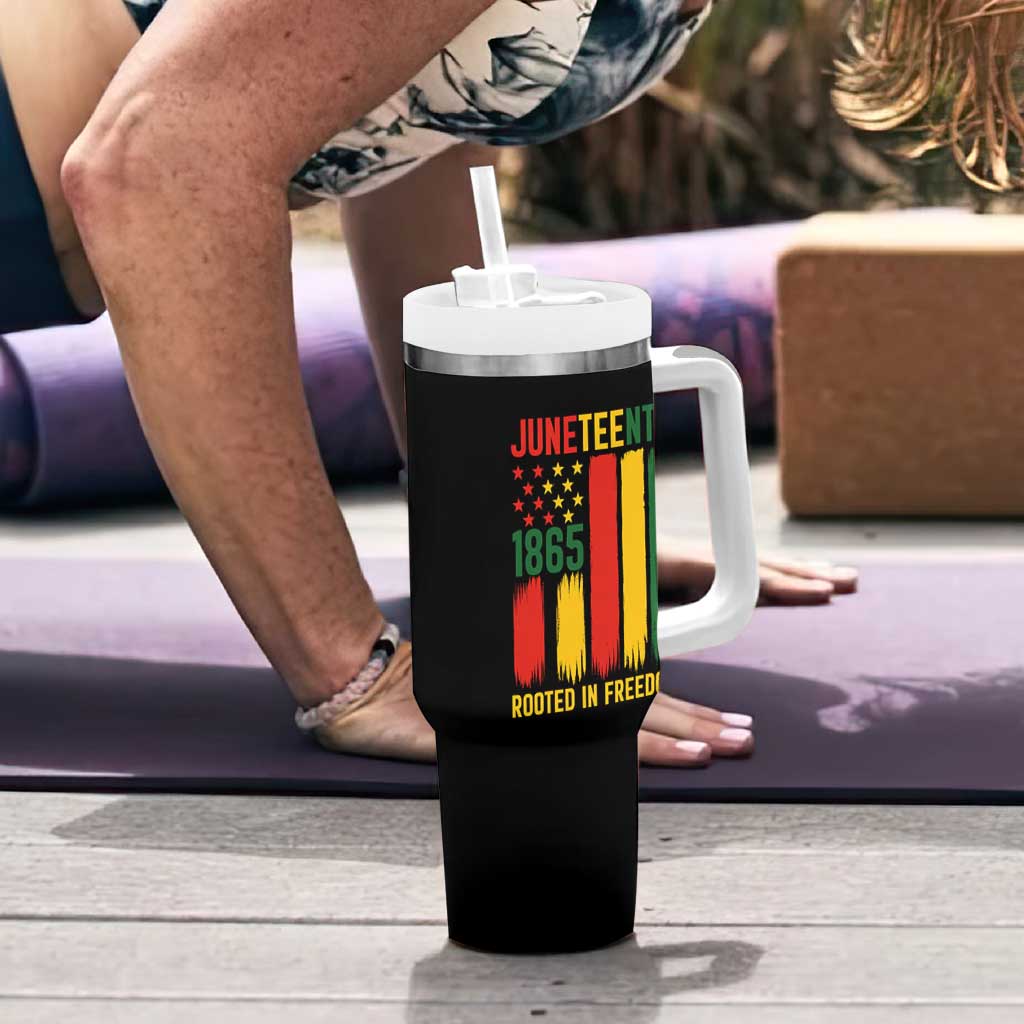 Juneteenth Rooted In Freedom 1865 Tumbler With Handle African American Pride
