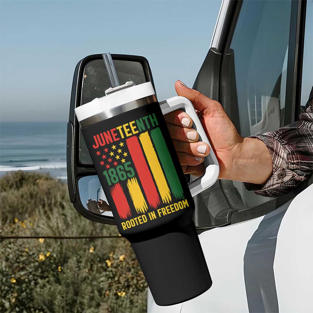 Juneteenth Rooted In Freedom 1865 Tumbler With Handle African American Pride