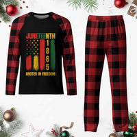 Juneteenth 1865 Freedom Pride Plaid Pajama Set African American Heritage Graphic