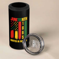 Juneteenth 1865 Freedom Pride 4 in 1 Can Cooler Tumbler African American Heritage Graphic