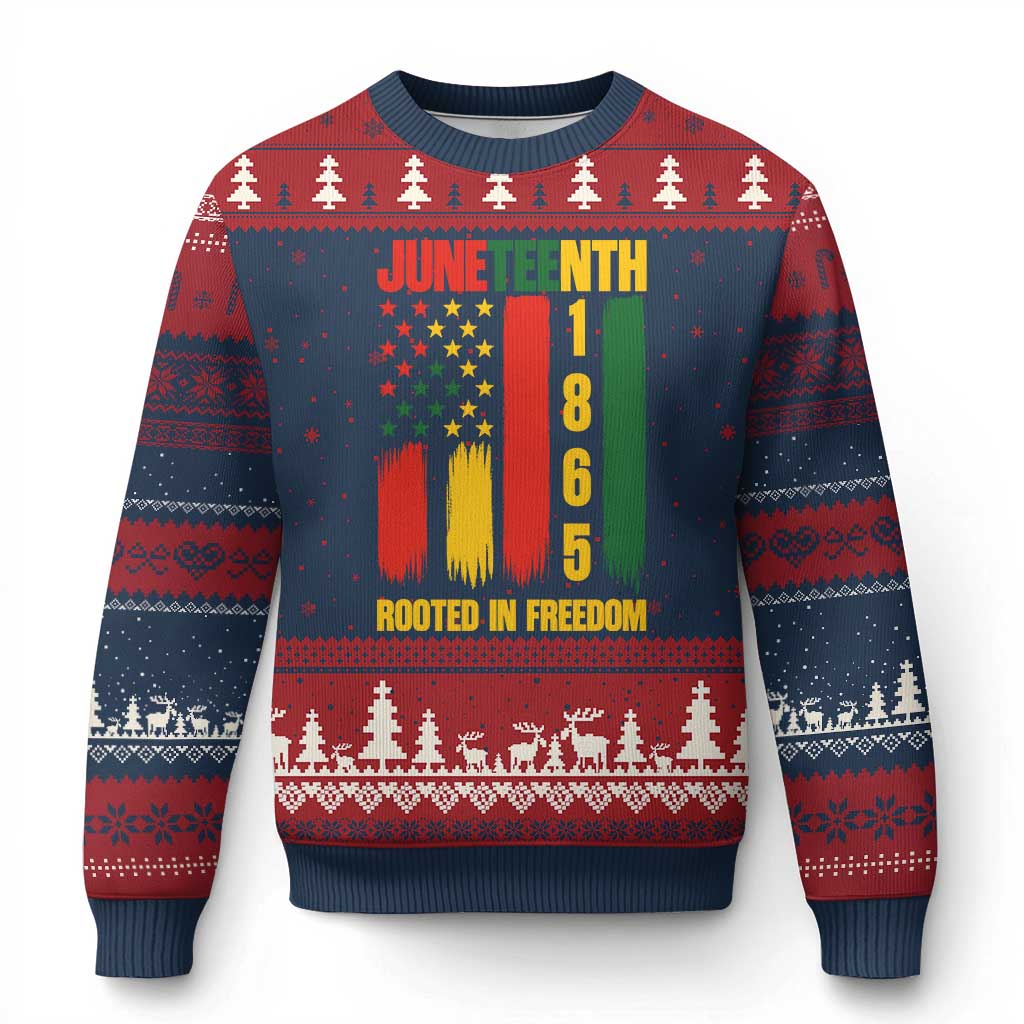 Juneteenth 1865 Freedom Pride Ugly Christmas Sweater African American Heritage Graphic