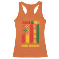 Juneteenth 1865 Freedom Pride Racerback Tank Top African American Heritage Graphic