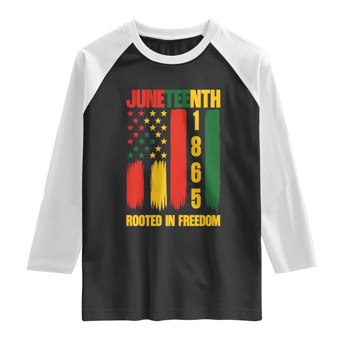 Juneteenth 1865 Freedom Pride Raglan Shirt African American Heritage Graphic