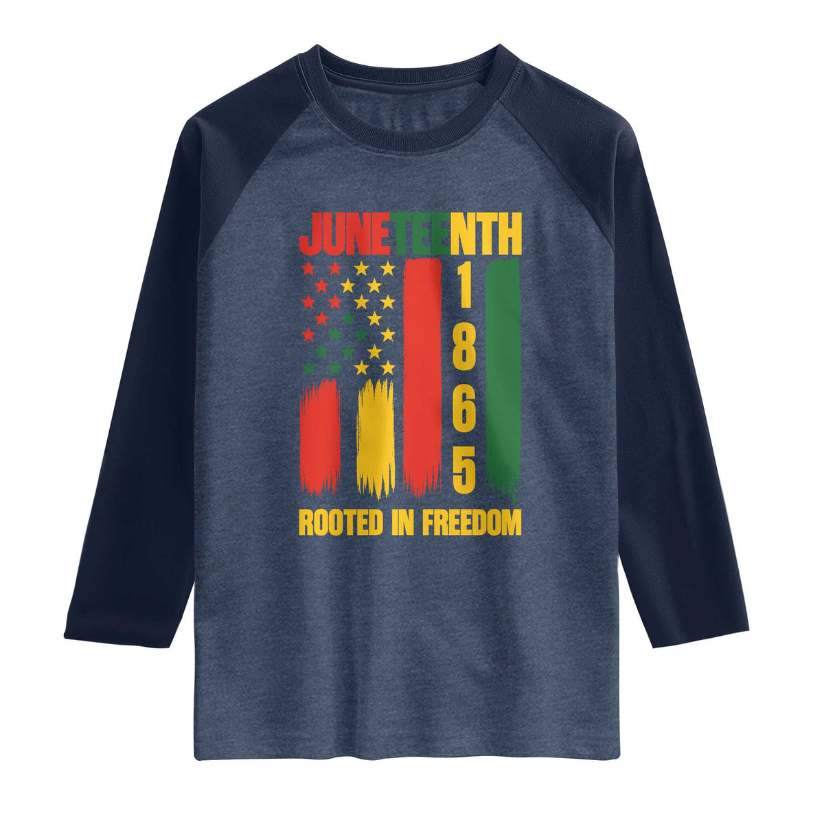 Juneteenth 1865 Freedom Pride Raglan Shirt African American Heritage Graphic
