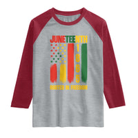 Juneteenth 1865 Freedom Pride Raglan Shirt African American Heritage Graphic
