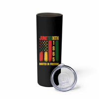 Juneteenth 1865 Freedom Pride Skinny Tumbler African American Heritage Graphic