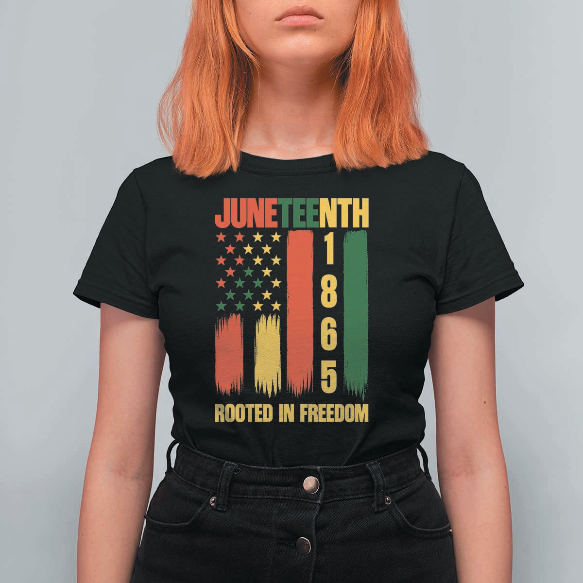 Juneteenth 1865 Freedom Pride T Shirt For Women African American Heritage Graphic