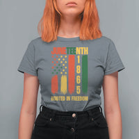 Juneteenth 1865 Freedom Pride T Shirt For Women African American Heritage Graphic
