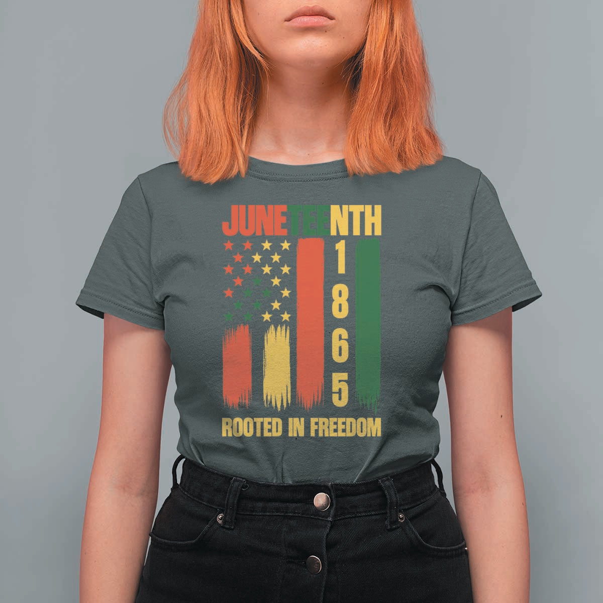 Juneteenth 1865 Freedom Pride T Shirt For Women African American Heritage Graphic