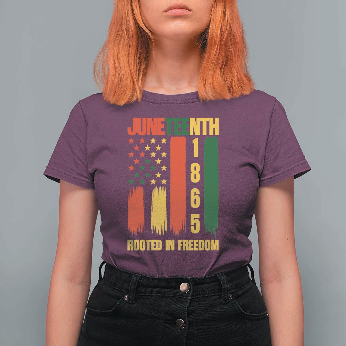 Juneteenth 1865 Freedom Pride T Shirt For Women African American Heritage Graphic