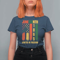 Juneteenth 1865 Freedom Pride T Shirt For Women African American Heritage Graphic