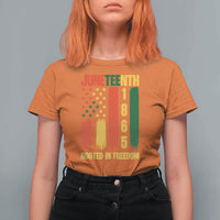 Juneteenth 1865 Freedom Pride T Shirt For Women African American Heritage Graphic