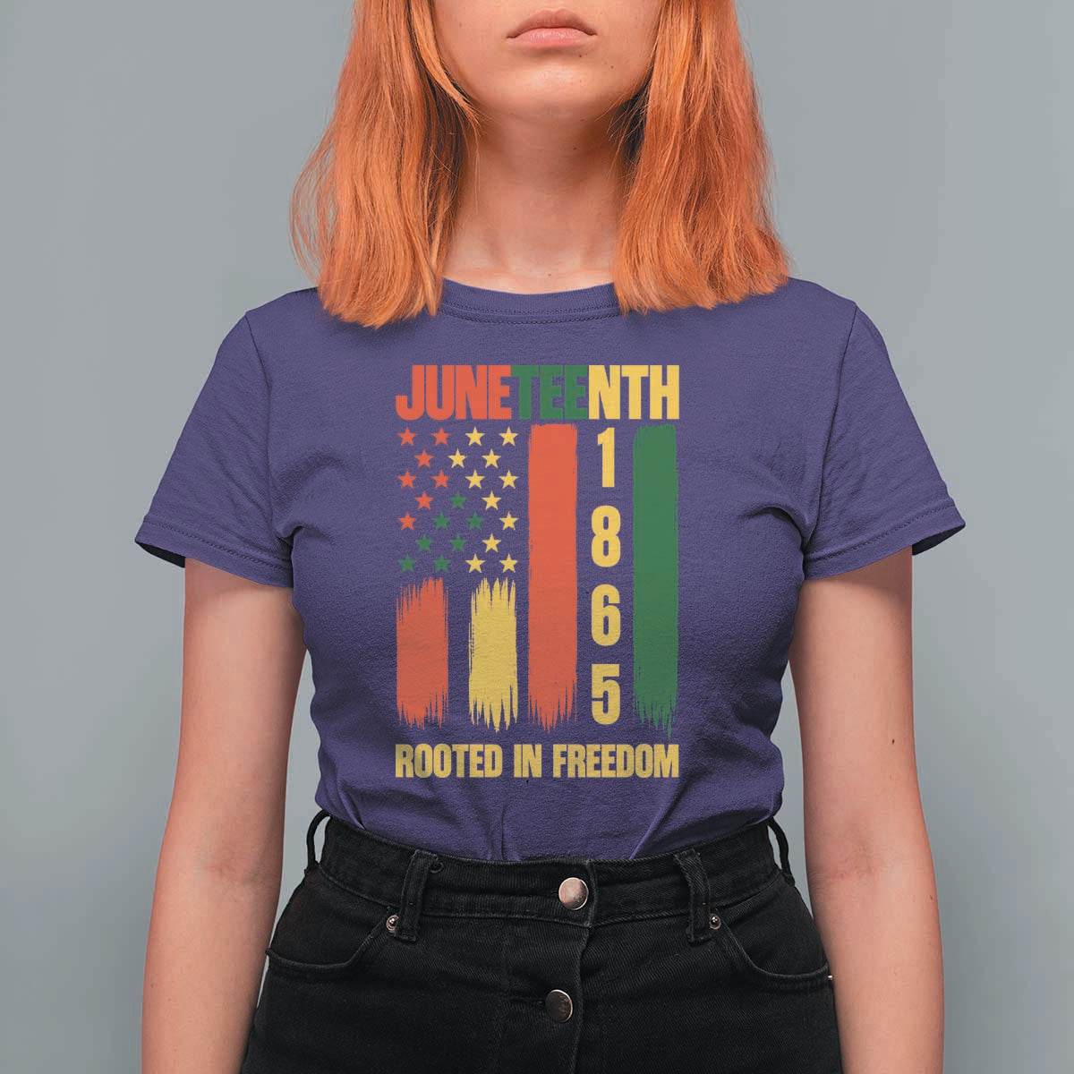 Juneteenth 1865 Freedom Pride T Shirt For Women African American Heritage Graphic