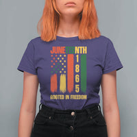 Juneteenth 1865 Freedom Pride T Shirt For Women African American Heritage Graphic