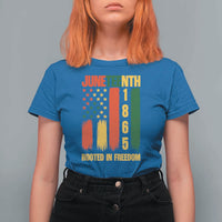 Juneteenth 1865 Freedom Pride T Shirt For Women African American Heritage Graphic