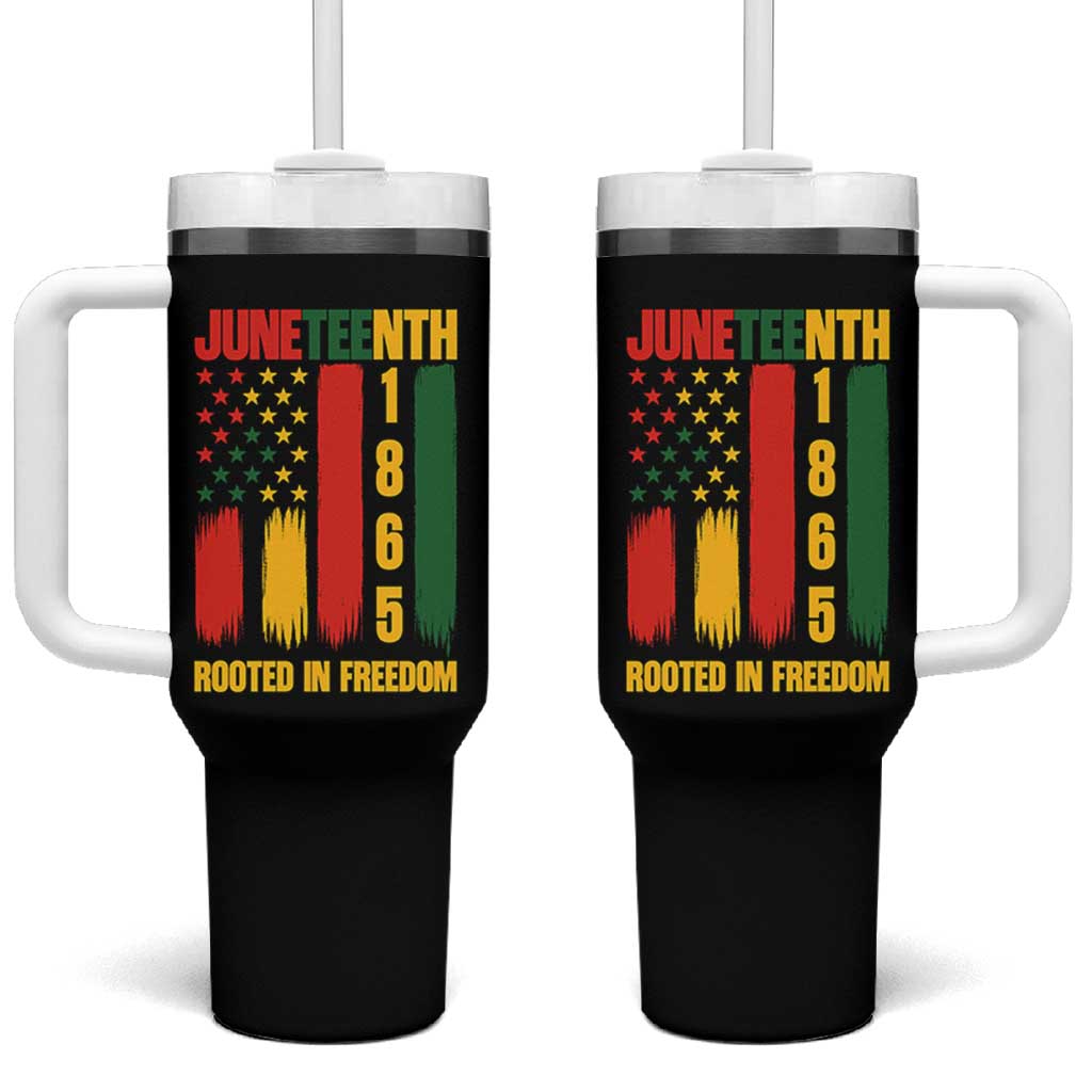 Juneteenth 1865 Freedom Pride Tumbler With Handle African American Heritage Graphic