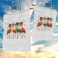 Funny Juneteenth Flamingos Squad Garden Flag African American Heritage