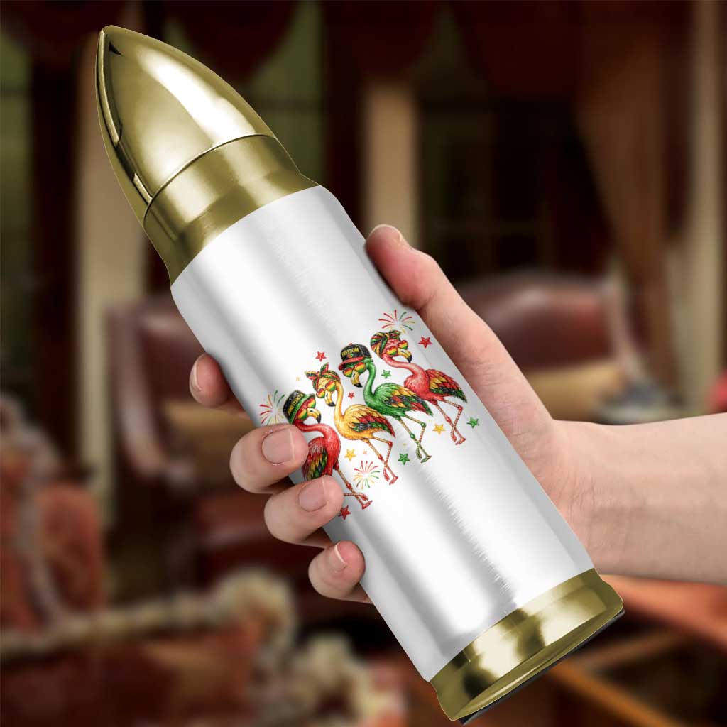 Funny Juneteenth Flamingos Squad Bullet Tumbler African American Heritage