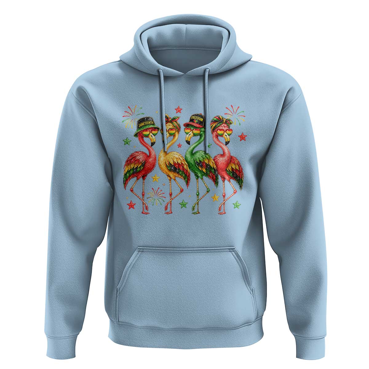 Funny Juneteenth Flamingos Squad Hoodie African American Heritage