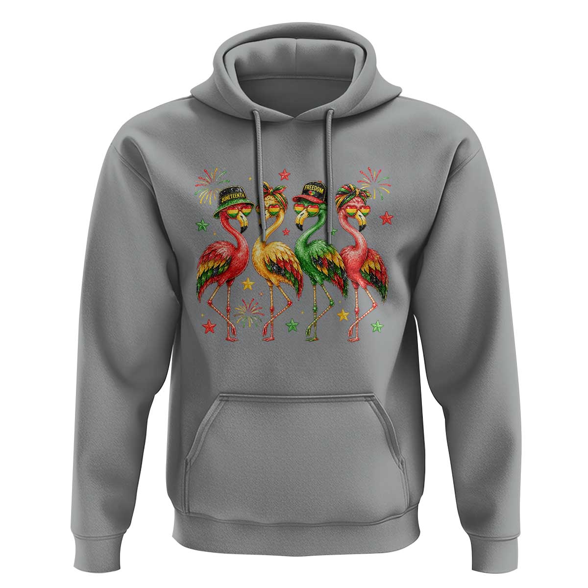 Funny Juneteenth Flamingos Squad Hoodie African American Heritage