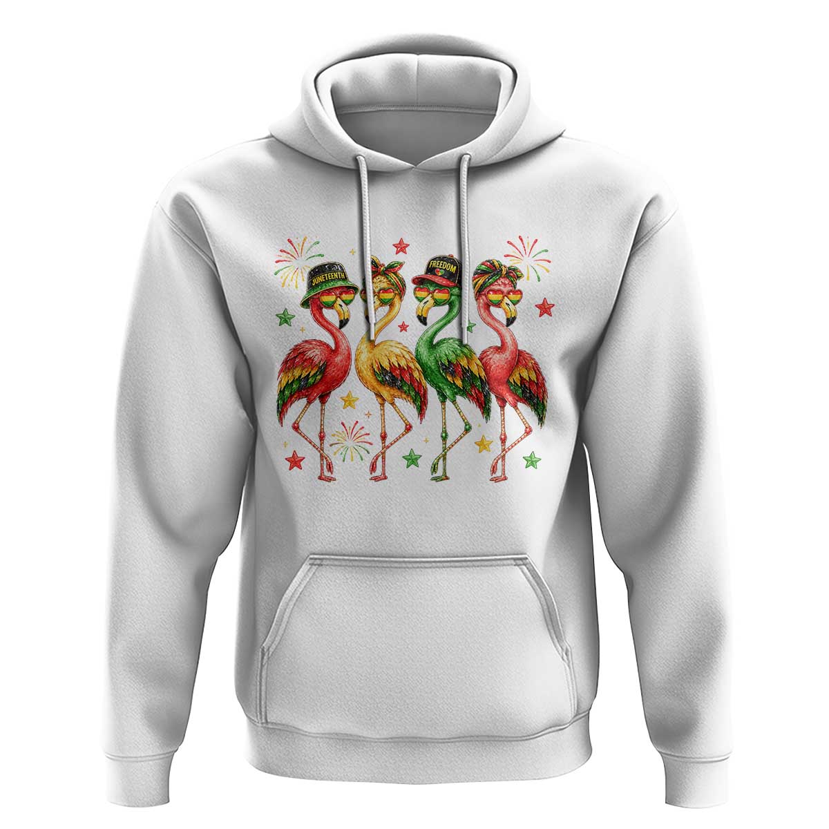 Funny Juneteenth Flamingos Squad Hoodie African American Heritage