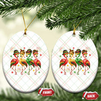 Funny Juneteenth Flamingos Squad Ceramic Ornament African American Heritage